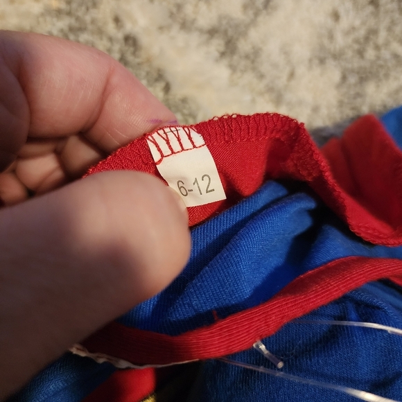 Superman Outfit Infant Size 6-12M Halloween Costume Cosplay Embroidered Logo EUC - Picture 6 of 6